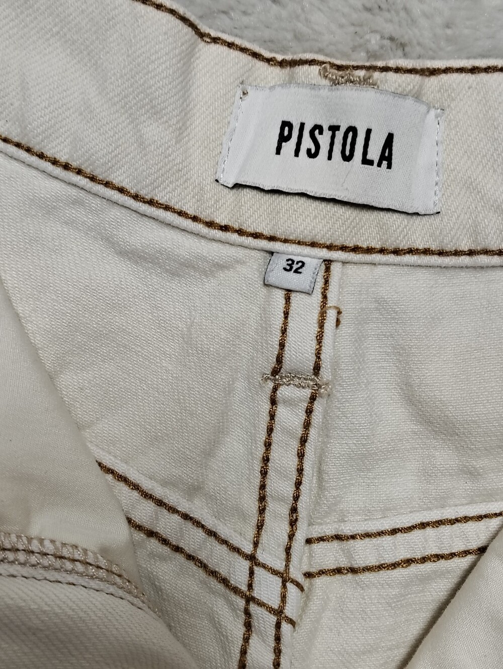 NWT Pistola Layne Pleated High Waist A-Line Denim White / Bone Shorts Women's 32 - Picture 12 of 12